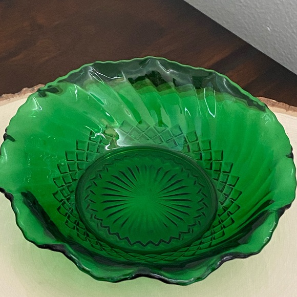 Anchor Hocking Dining Vintage Anchor Hocking Candy Dish Emerald